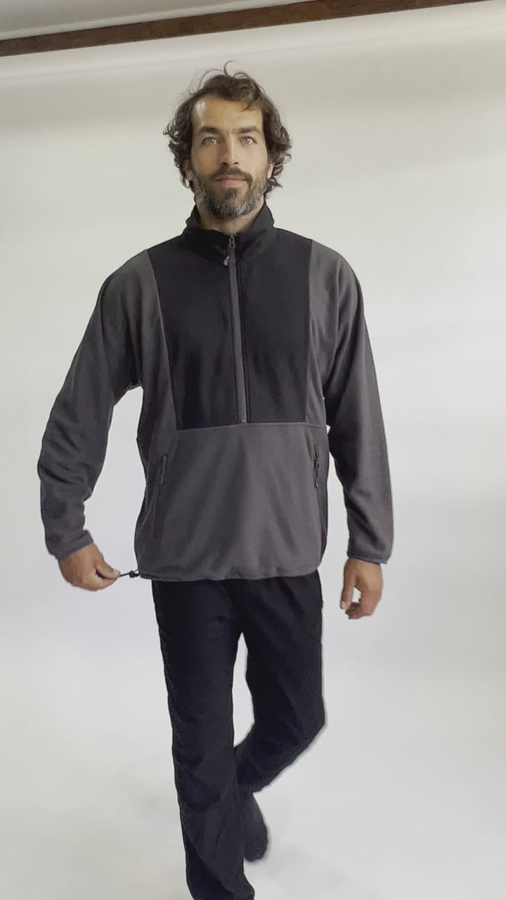 Polar Radal Reciclado Negro Hombre