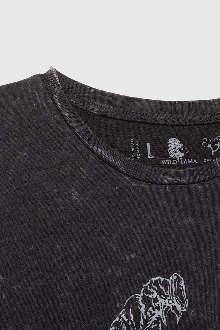 Polera Cóndor Orgánica Hombre Negro