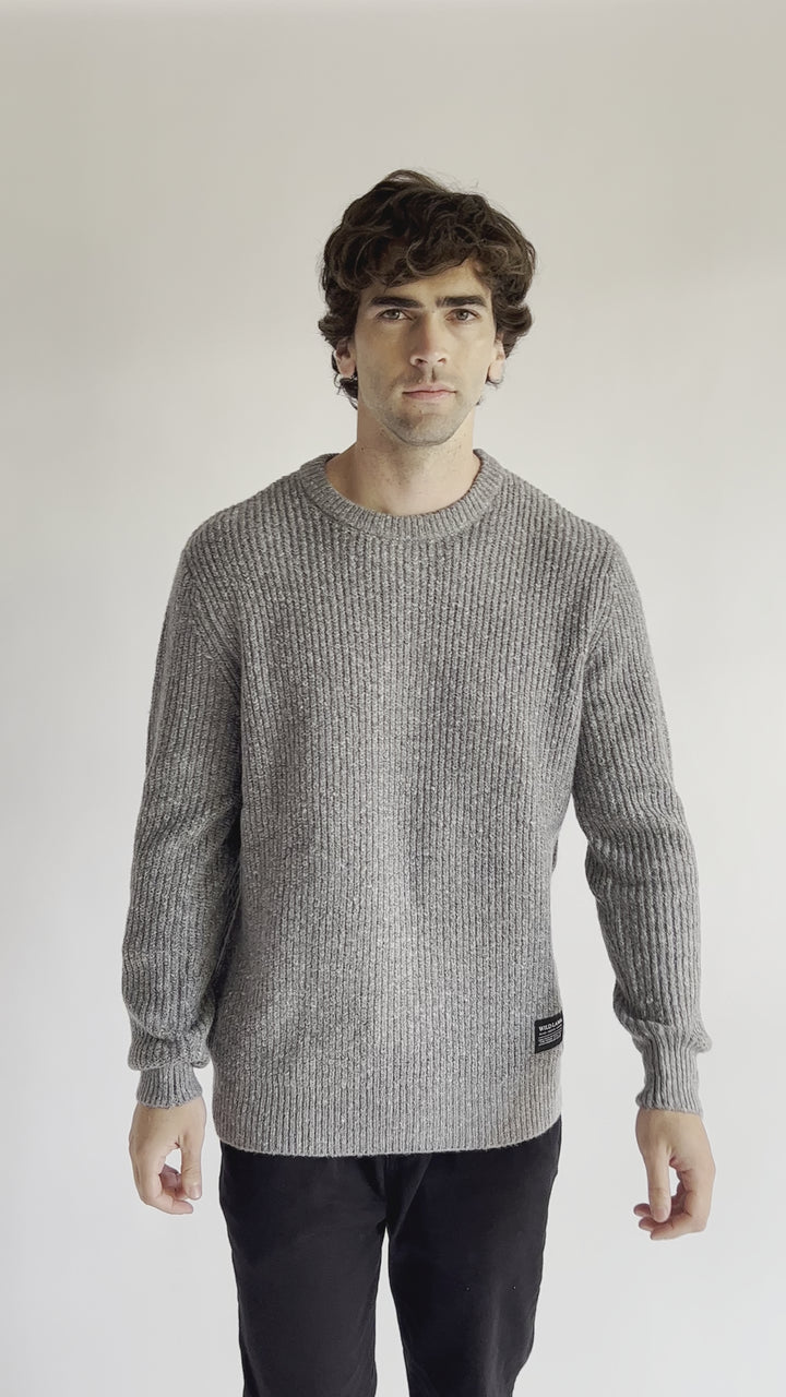 Sweater Avellano Orgánico Gris Hombre