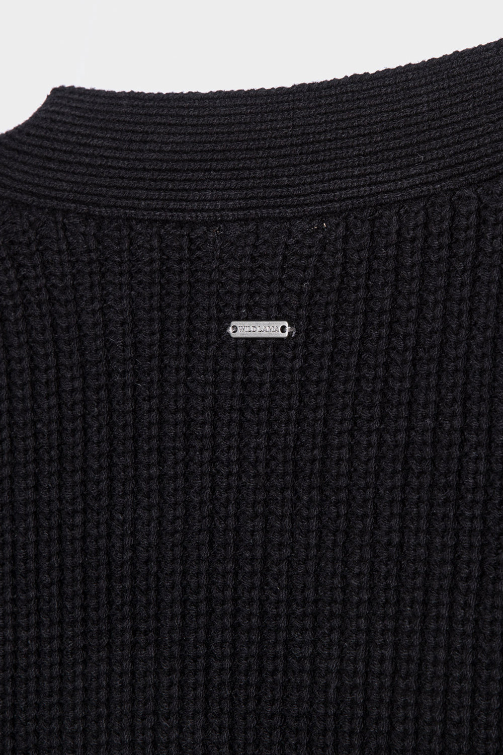 Cardigan Bohemia Oversize Orgánico Negro Mujer
