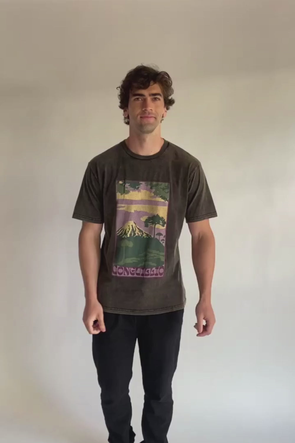Polera Parques Con Causa Negra Hombre