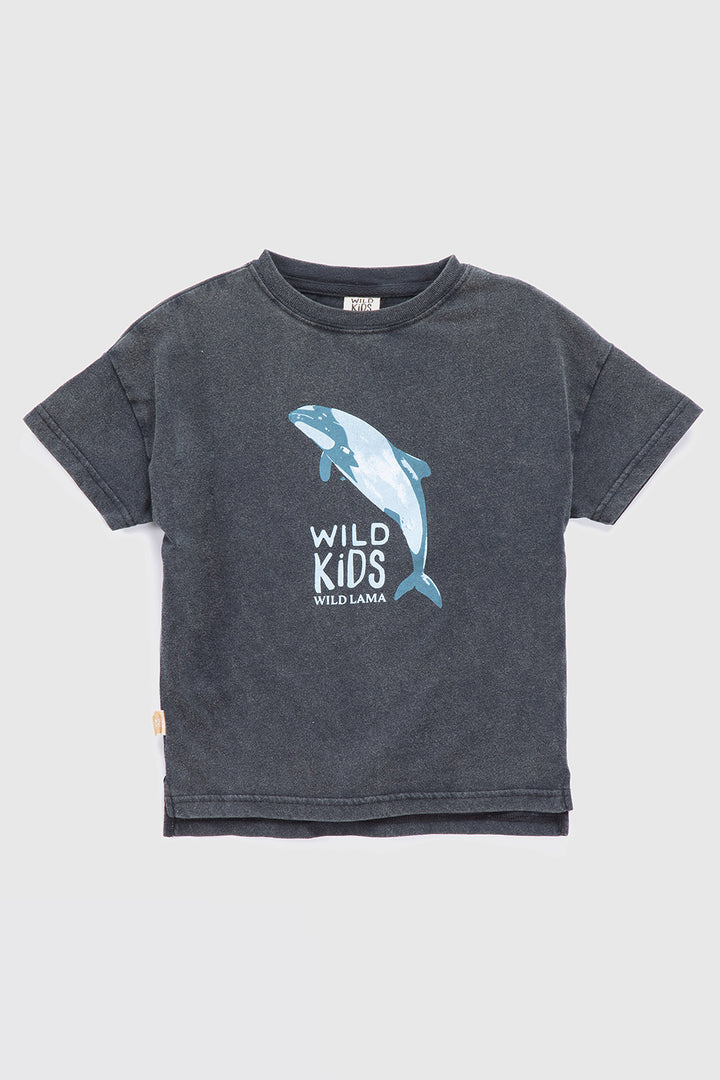 Polera Copiapita Animal Negra Niña