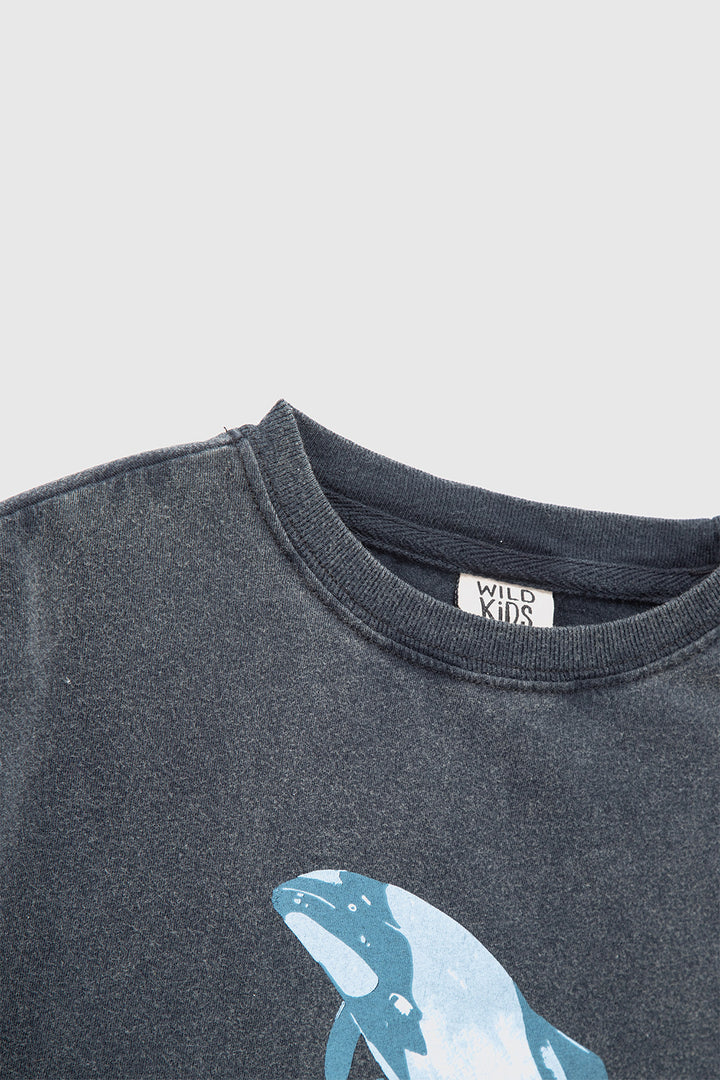 Polera Copiapita Animal Negra Niña
