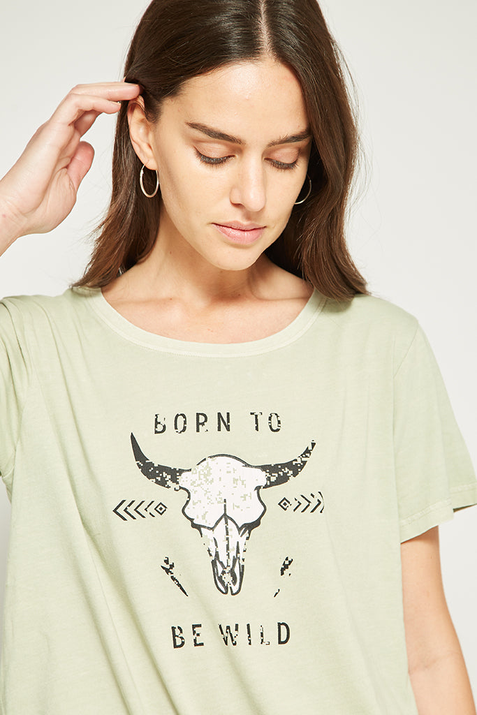 Polera Mistaken Algodón Orgánico Mujer Verde