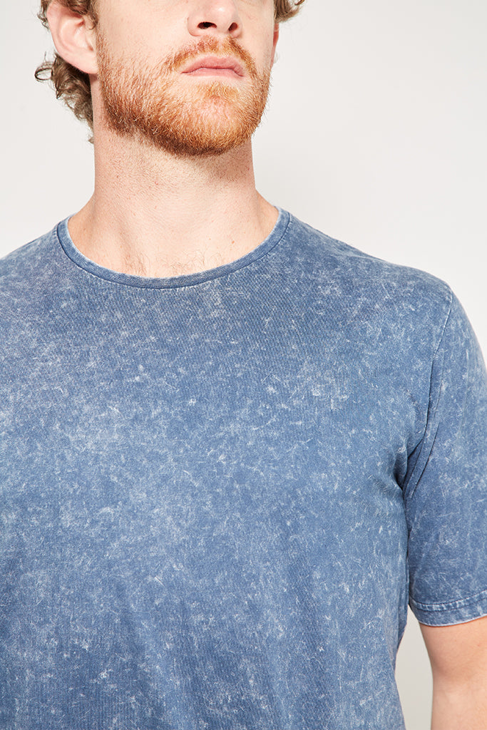 Polera Essential Algodón Orgánico Hombre Azul
