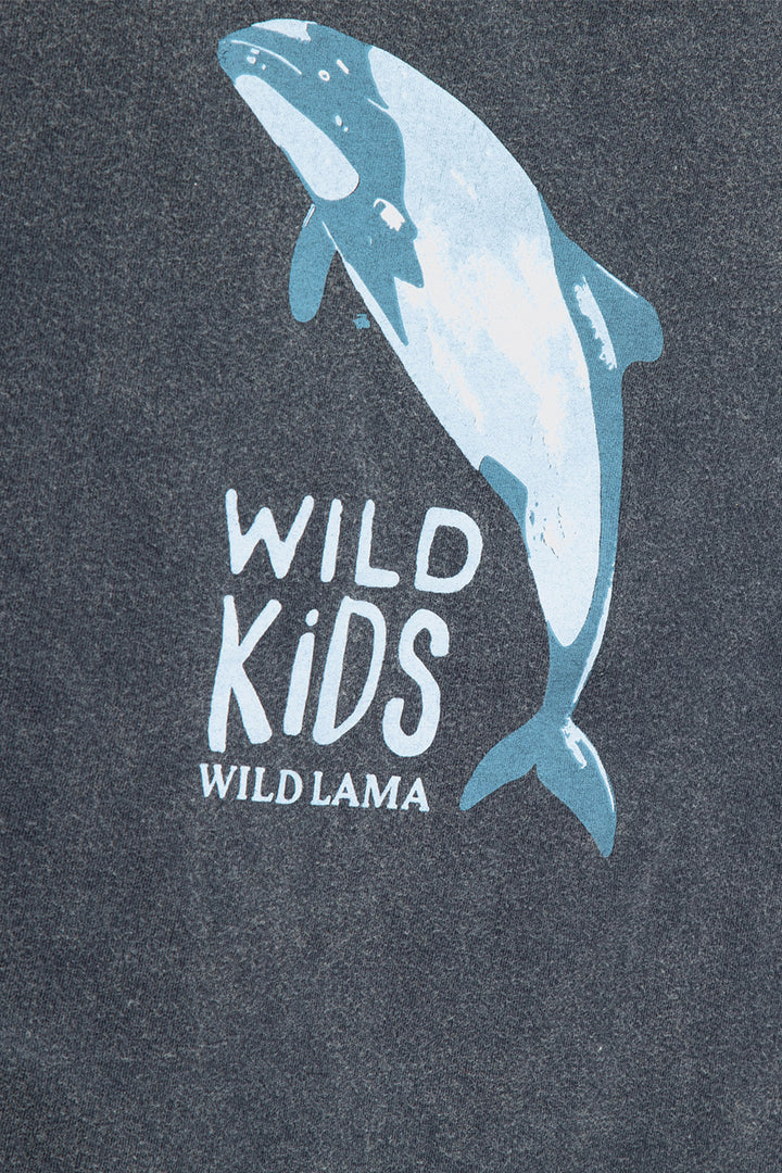 Polera Copiapita Animal Negra Niña