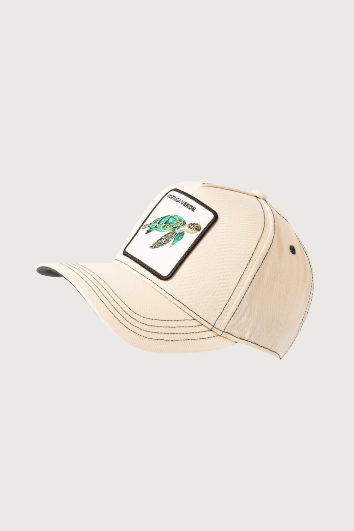 Jockey Tortuga Orgánico Bordado Contraste Beige