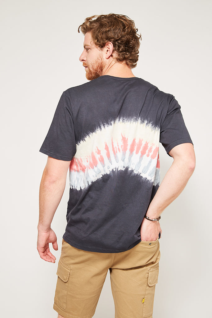 Polera Spray Algodón Orgánico Hombre Negra