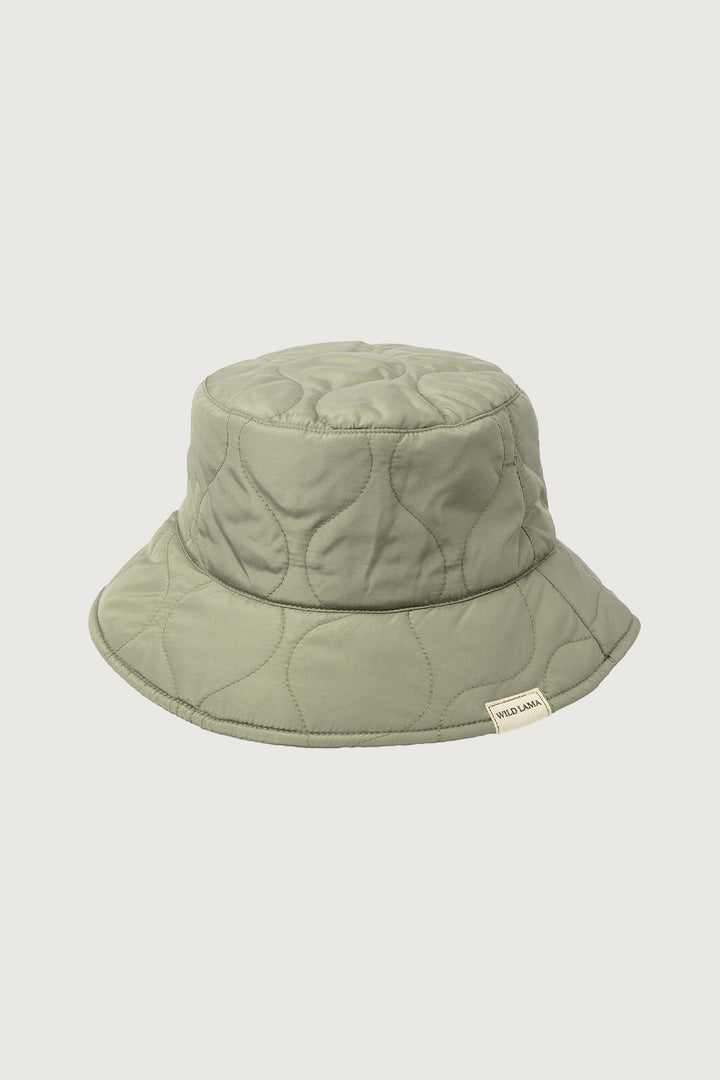 Gorro Bucket Quilt Reciclado Reversible Verde/Negro