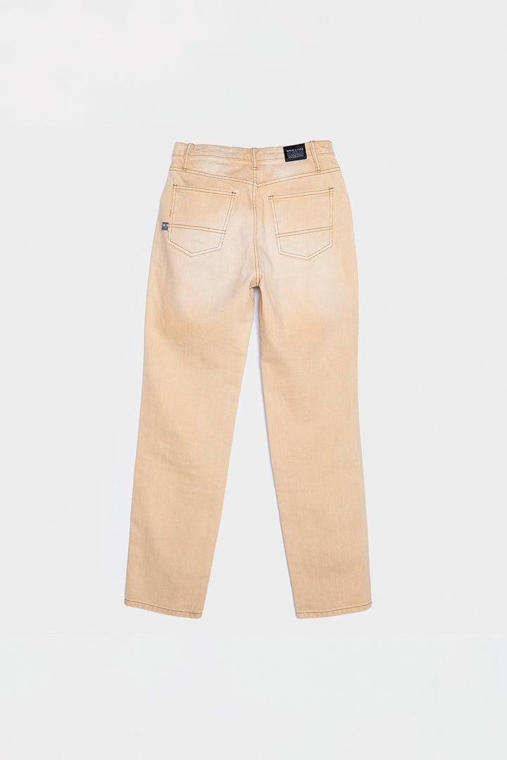 Jeans Lenga Orgánico Mostaza Mujer