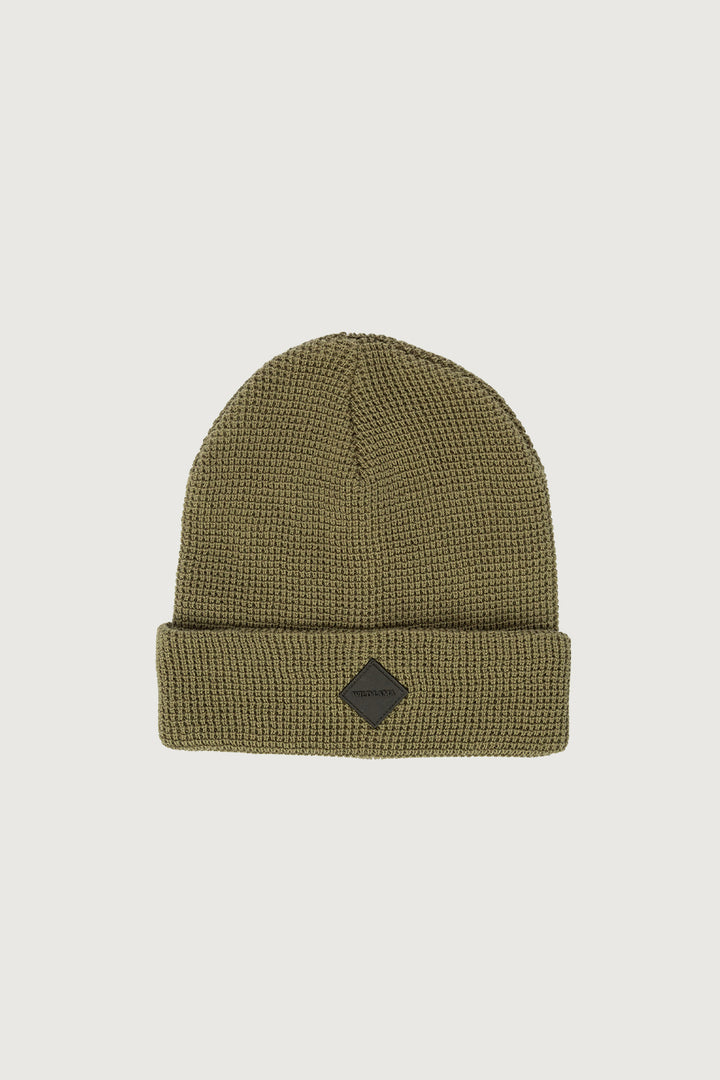 Gorro Waffle Algodón Orgánico Fit Largo Verde