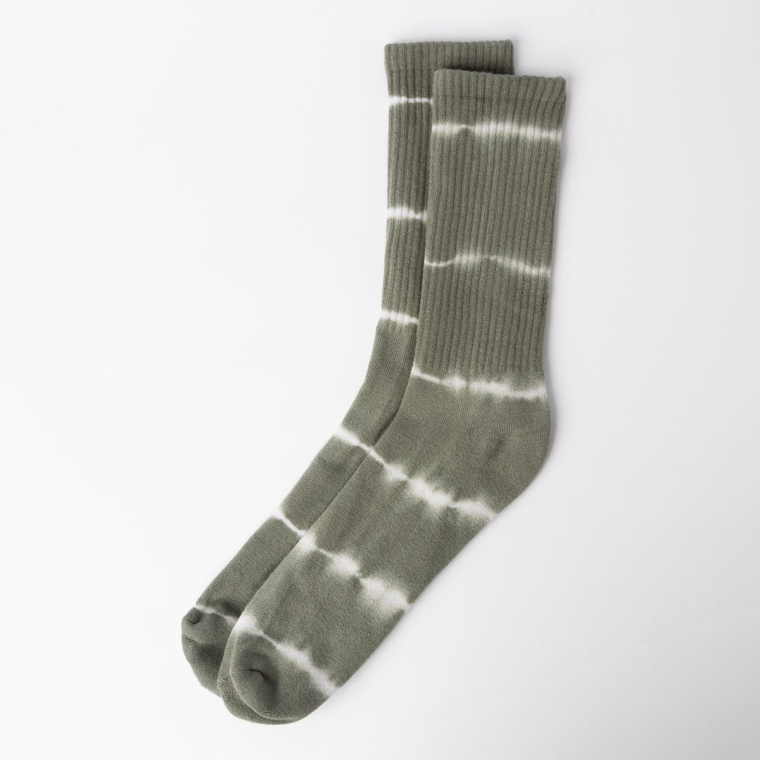 Calcetín Rayas Tie Dye Verde Mujer (36 a 40)