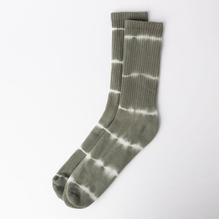 Calcetín Rayas Tie Dye Verde Mujer (36 a 40)