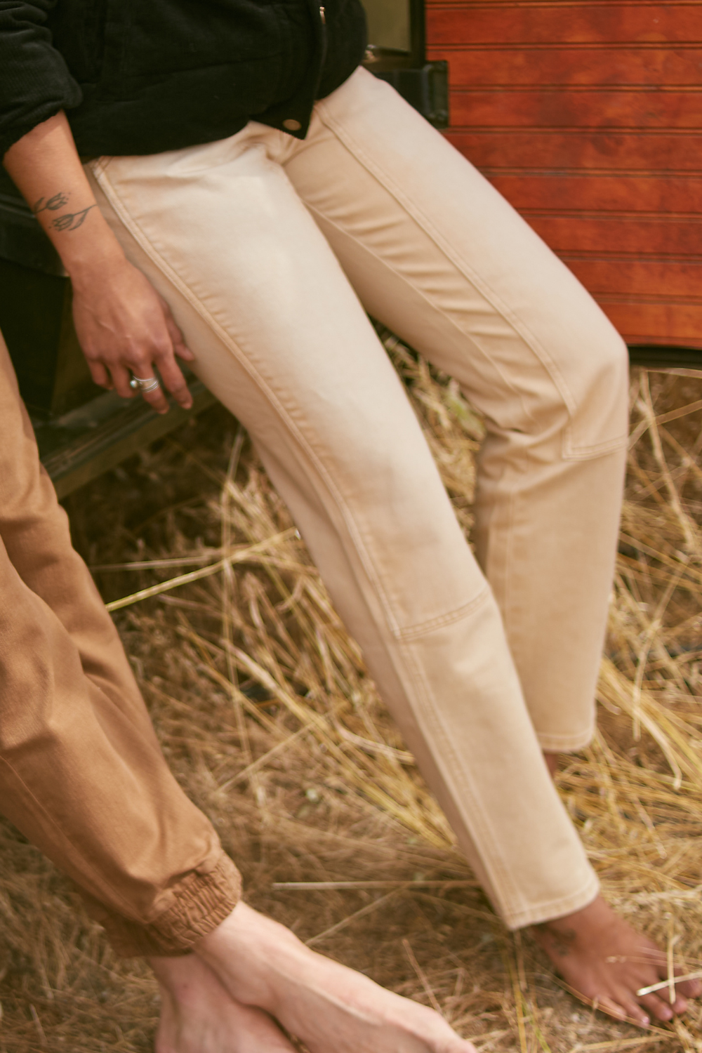 Jeans Lenga Orgánico Mostaza Mujer