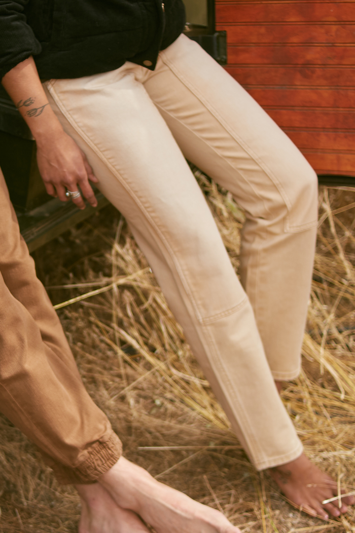 Jeans Lenga Orgánico Mostaza Mujer