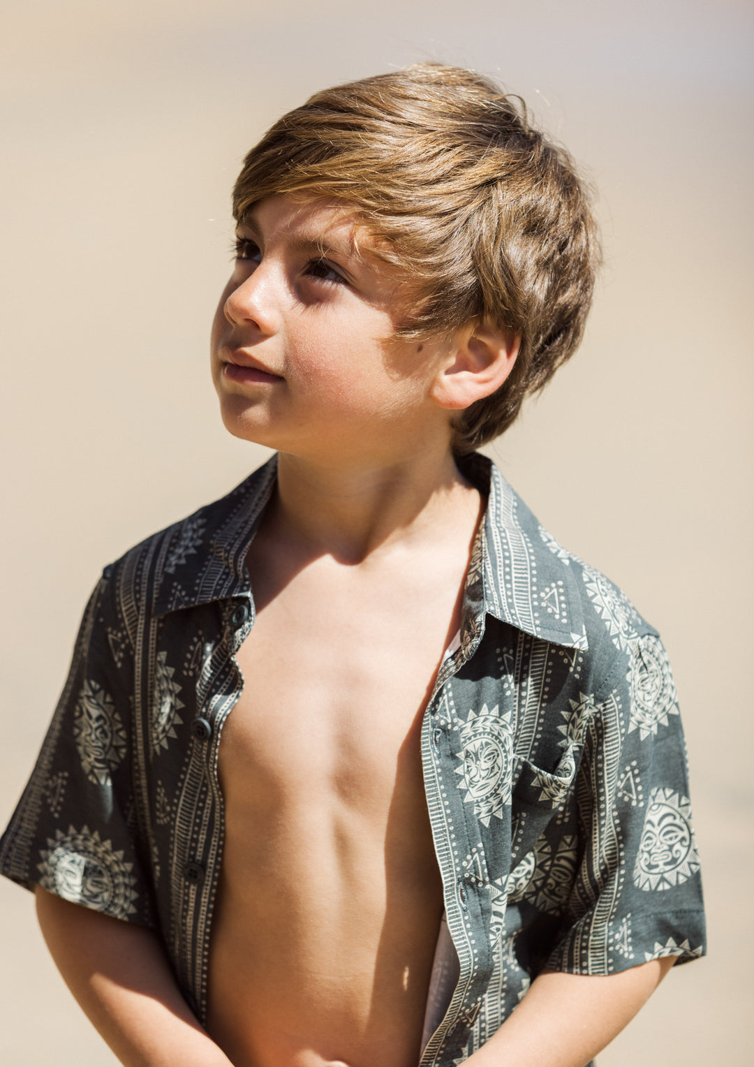 Guayabera Criscola Print Verde Kids