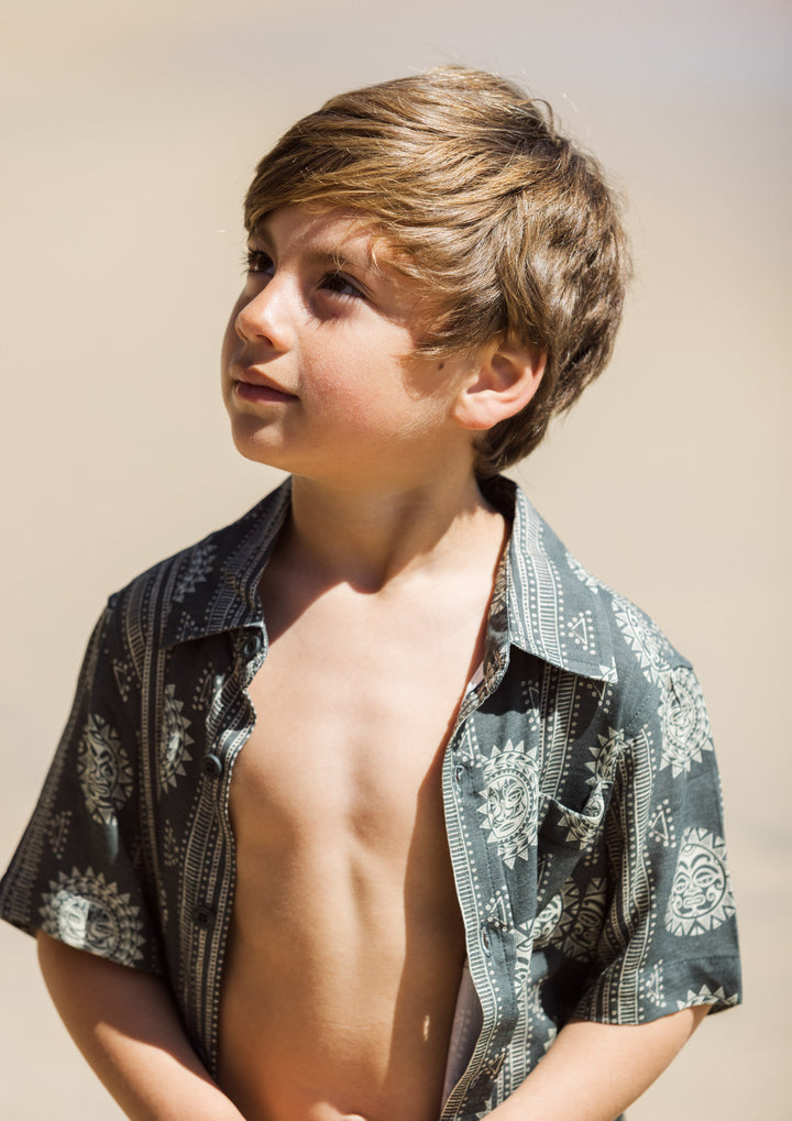 Guayabera Criscola Print Verde Kids