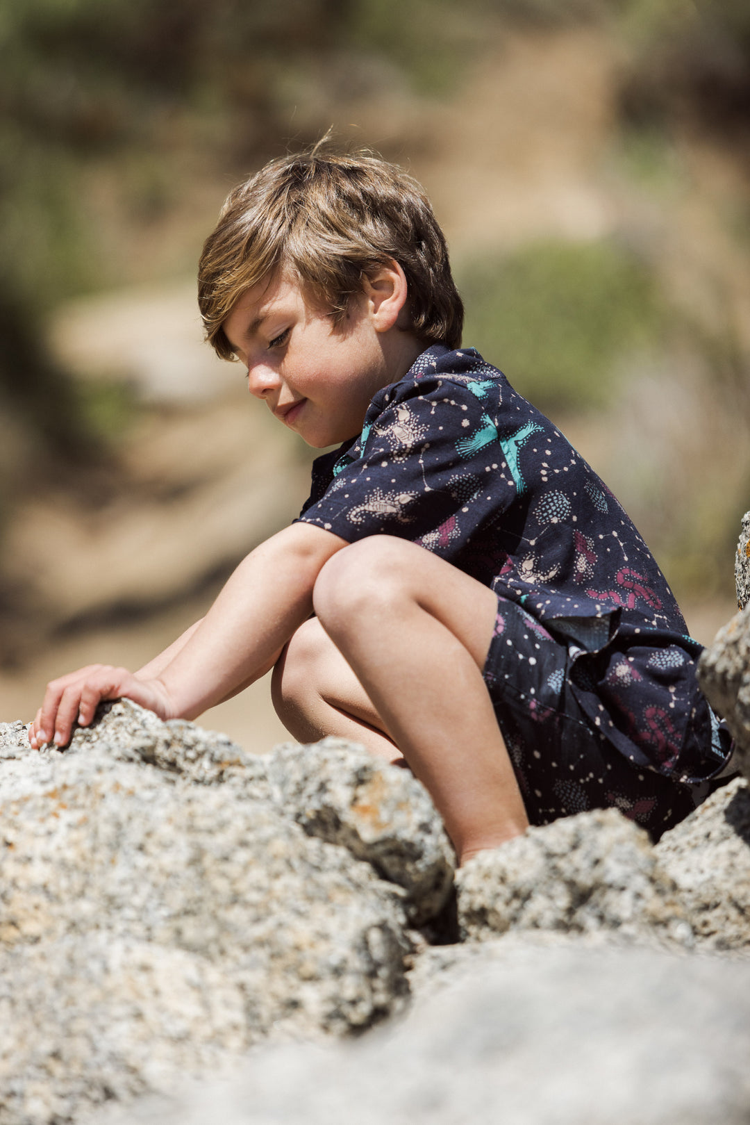Guayabera Criscola Negro Animales Niño