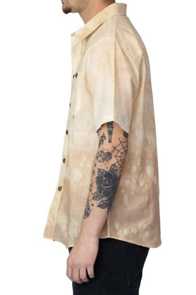 Camisa Liviana Essential Orgánica Hombre Tie Dye Brown