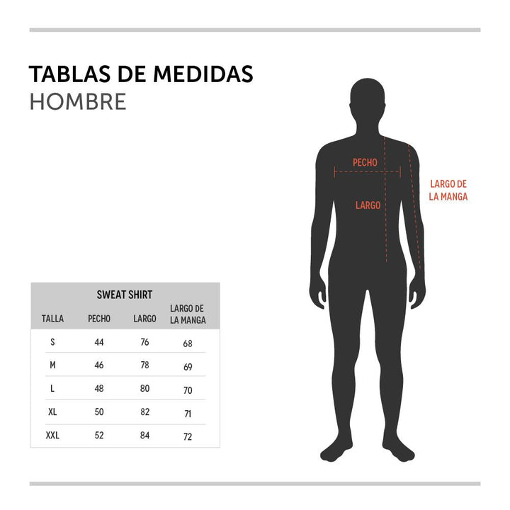 Polerón Terra Orgánico Negro Hombre