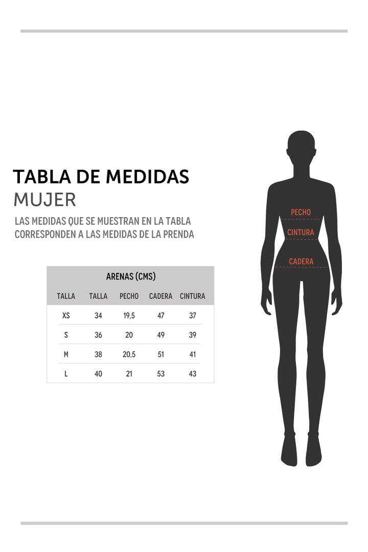 Jardinera Arenas Orgánica Negra Mujer