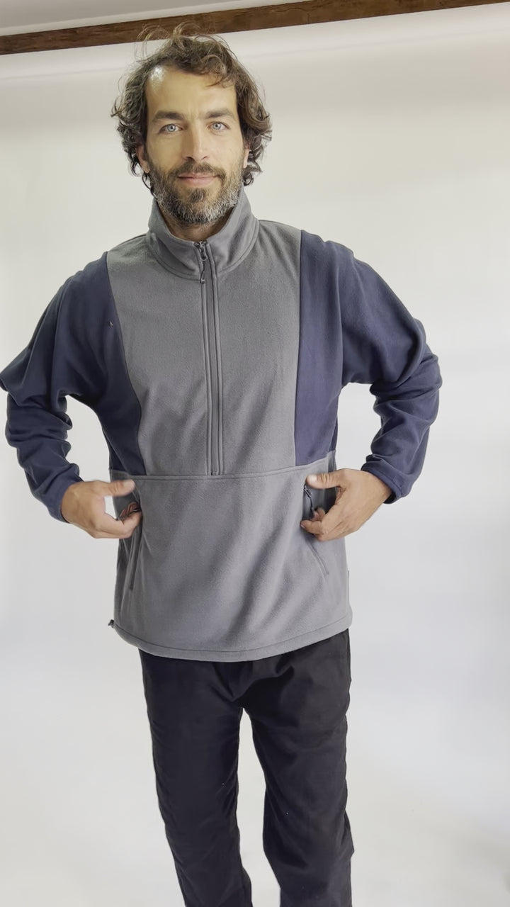 Polar Radal Reciclado Azul Hombre