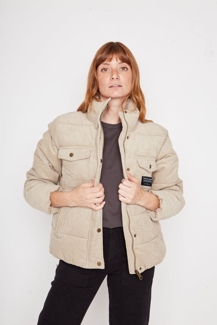 Parka Chic Puffa Orgánica Reciclada Café Mujer