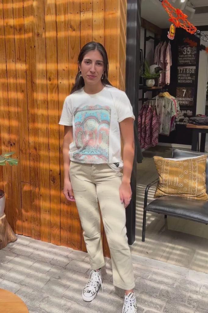 Pantalón Olmo Orgánico Beige Mujer