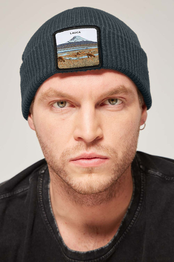 Gorro Lauca Reciclado Fit Corto Azul