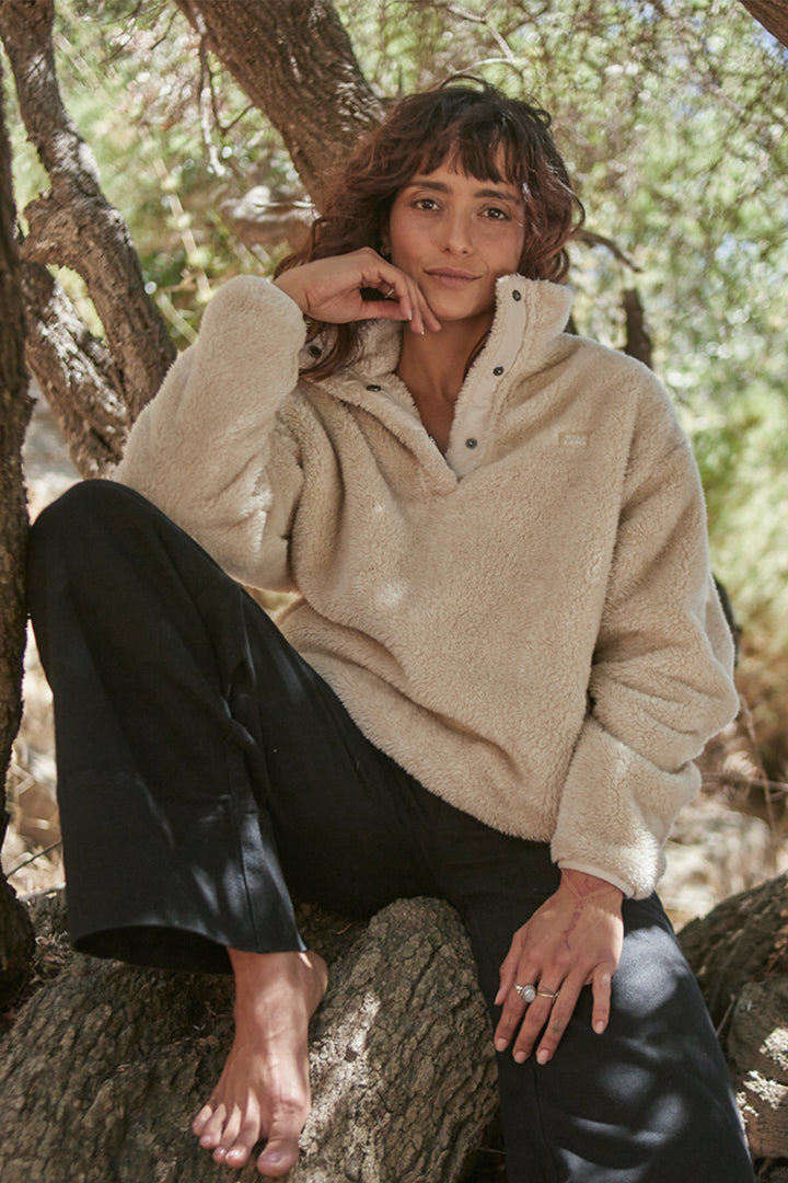 Polar Bruma Shaggy Reciclado Beige Mujer