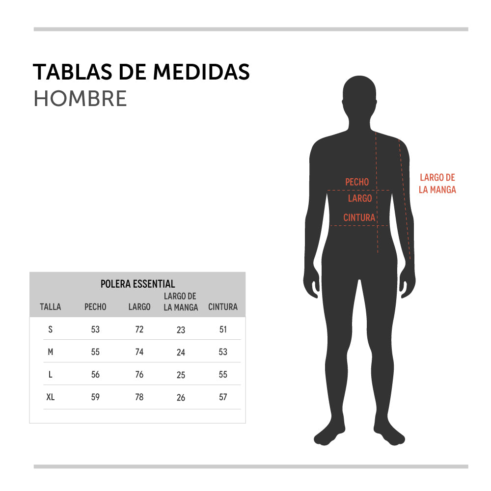 Polera Essential Algodón Orgánico Hombre Azul