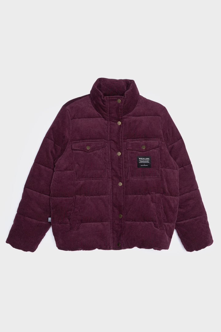 Parka Chic Puffa Orgánica Reciclada Burdeo Mujer