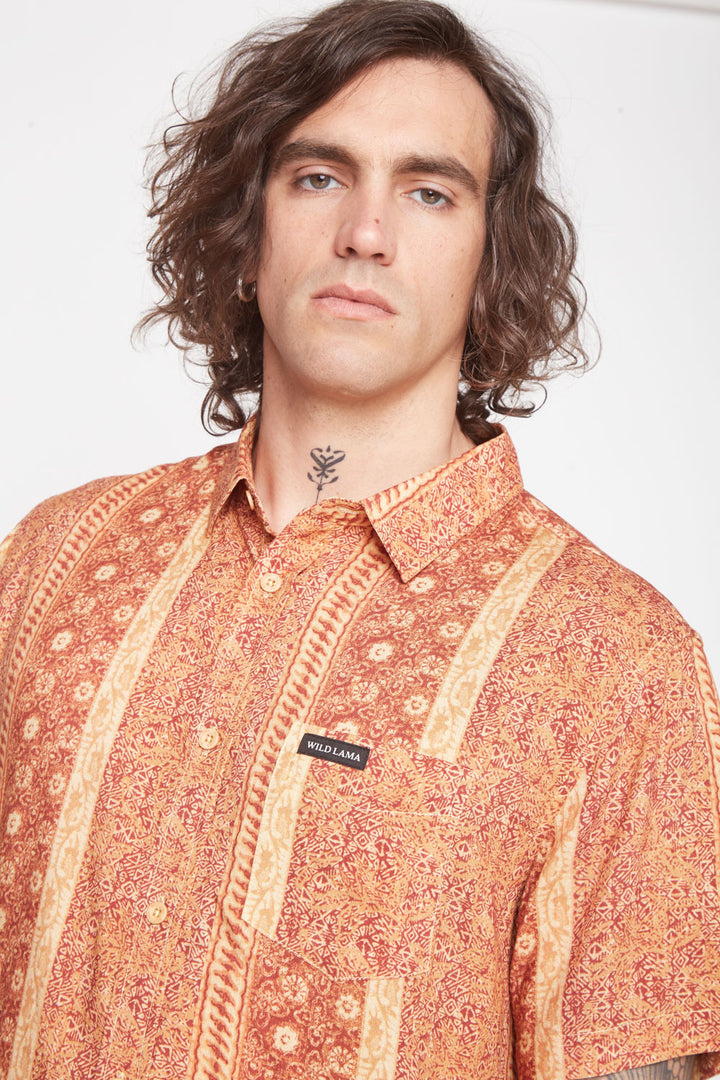 Guayabera Mero Terracota Hombre