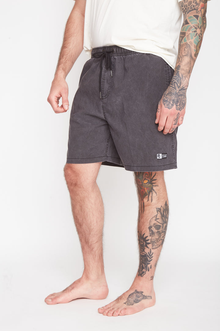Traje de Baño Acid Solid Negro Hombre