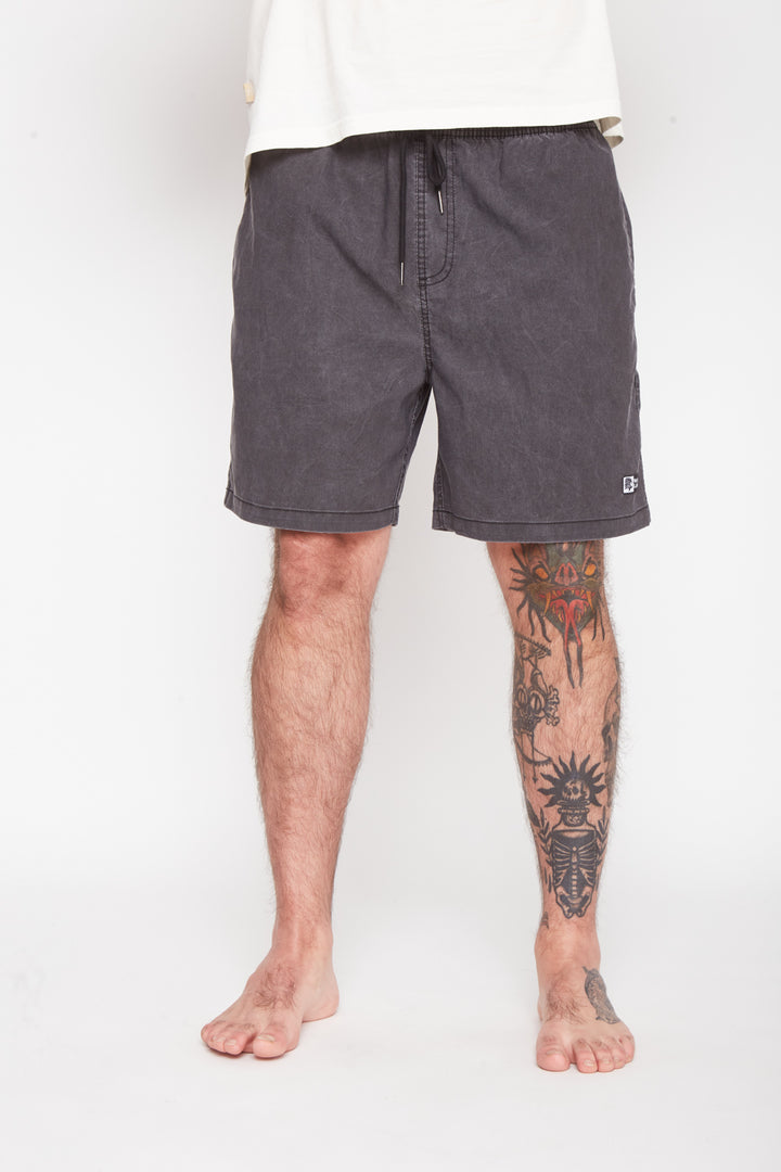 Traje de Baño Acid Solid Negro Hombre