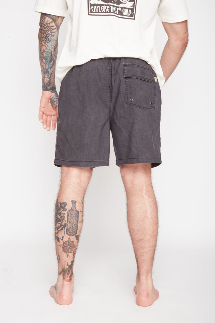 Traje de Baño Acid Solid Negro Hombre