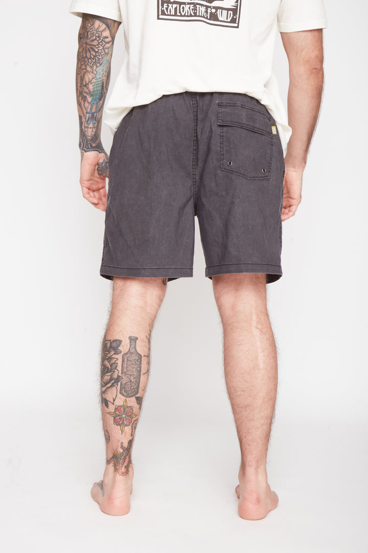 Traje de Baño Acid Solid Negro Hombre