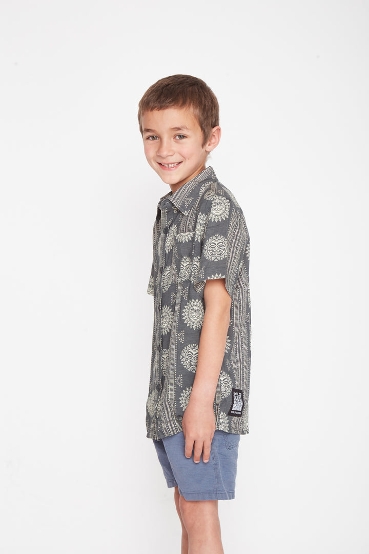 Guayabera Criscola Print Verde Kids