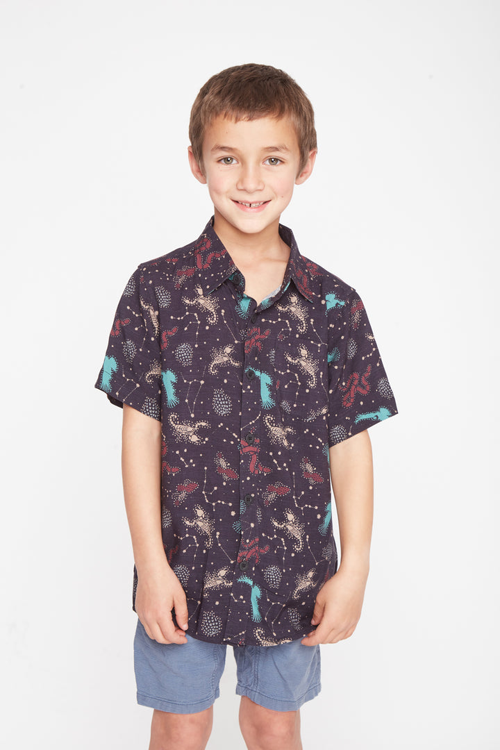 Guayabera Criscola Negro Animales Niño