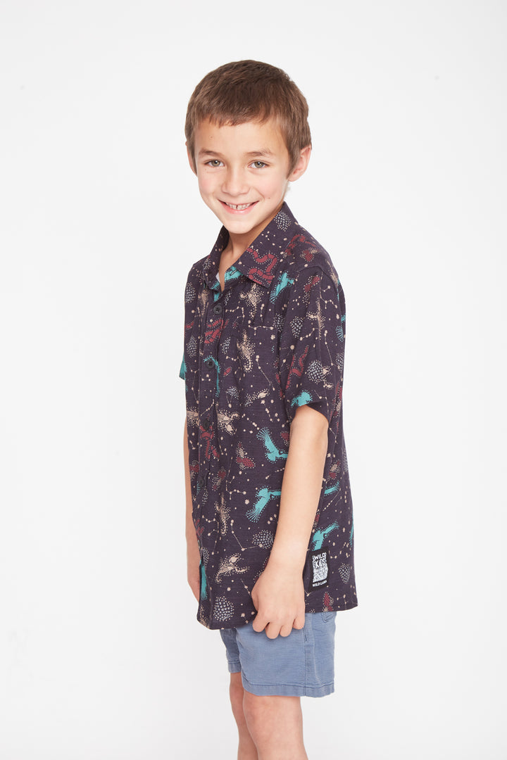 Guayabera Criscola Negro Animales Niño