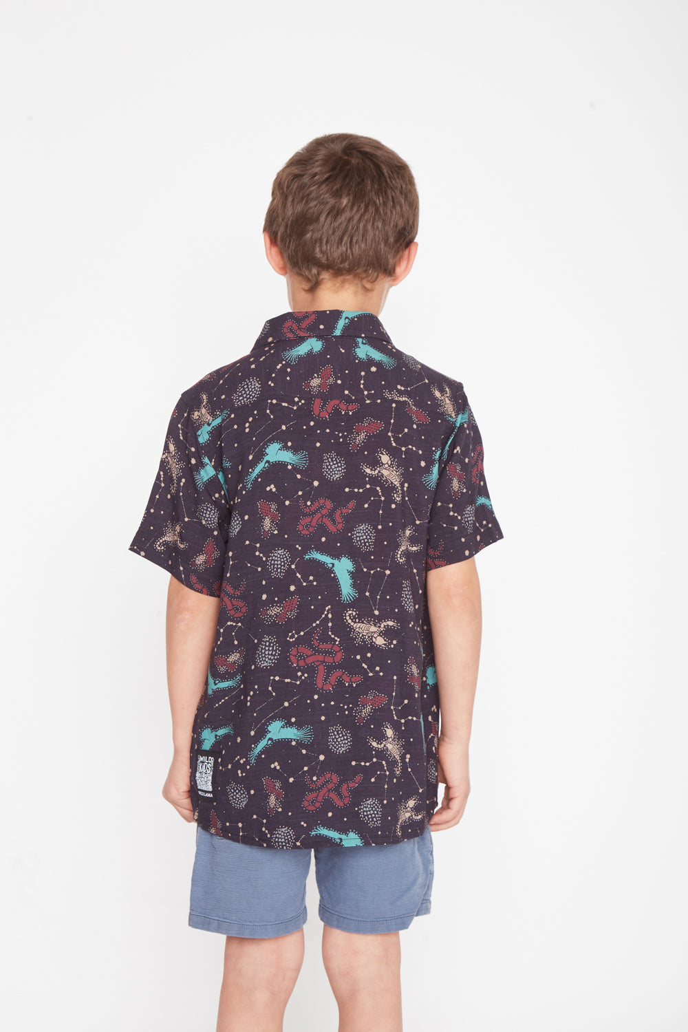 Guayabera Criscola Negro Animales Niño