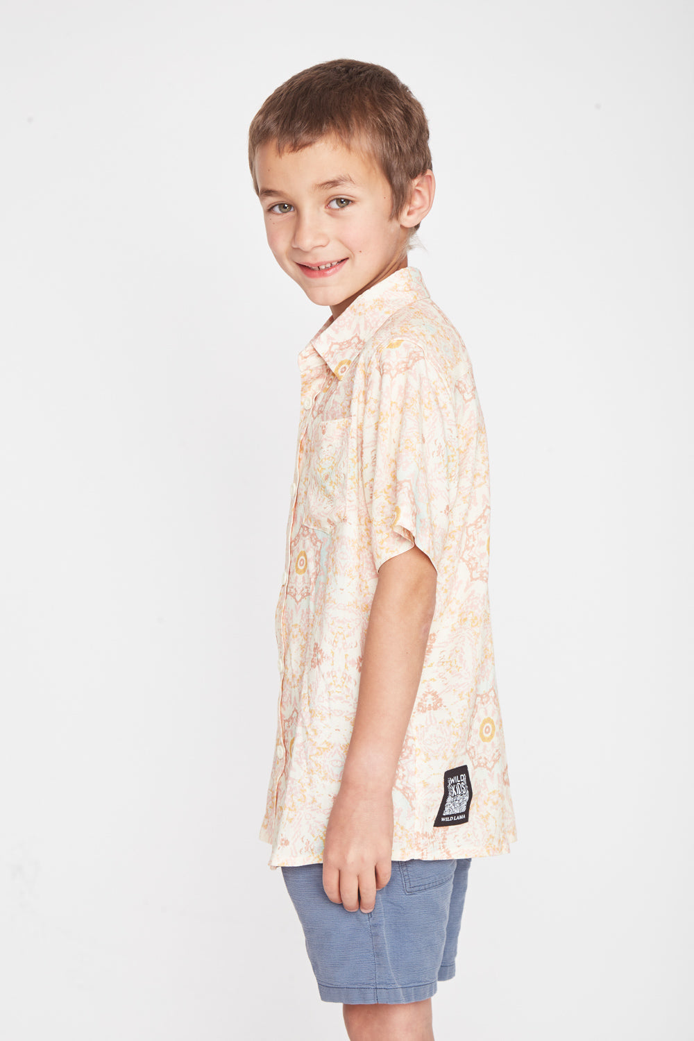 Guayabera Criscola Print Beige Kids