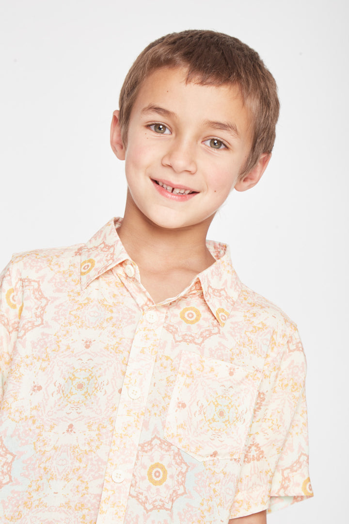 Guayabera Criscola Print Beige Kids