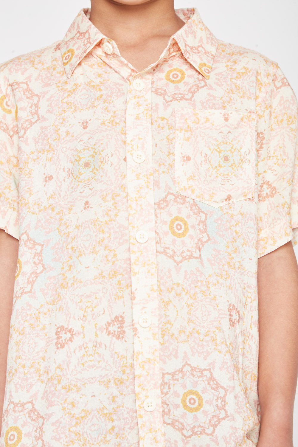 Guayabera Criscola Print Beige Kids