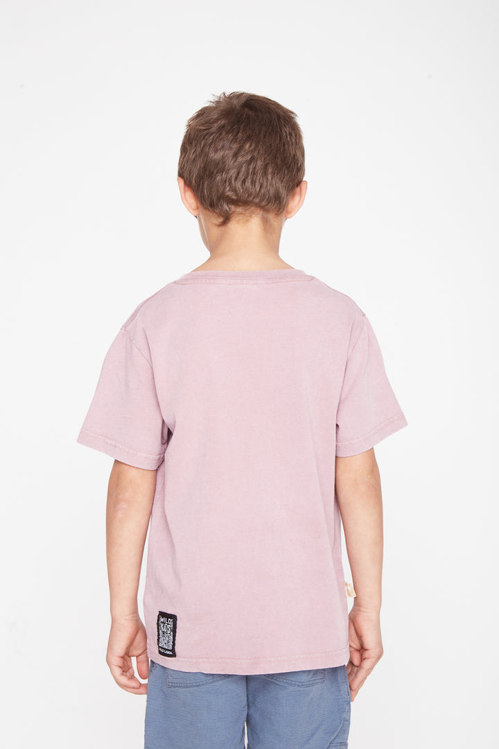 Polera Jaspe Animal Lila Niño