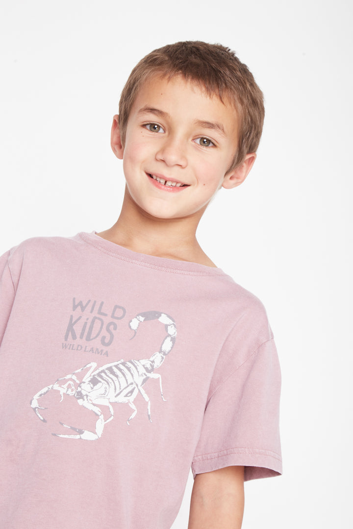 Polera Jaspe Animal Lila Niño