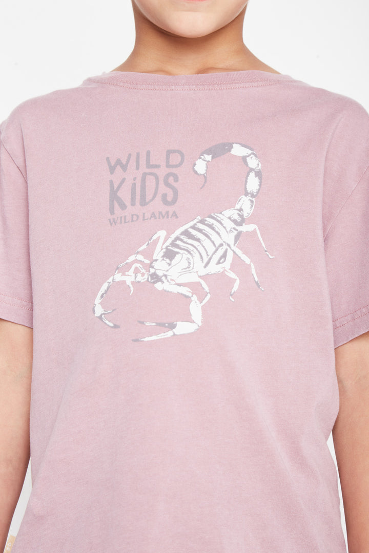 Polera Jaspe Animal Lila Niño
