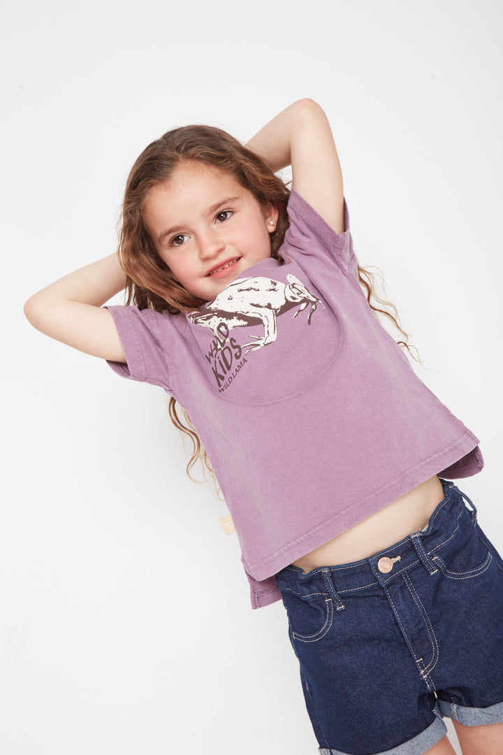 Polera Copiapita Animal Lila Kids