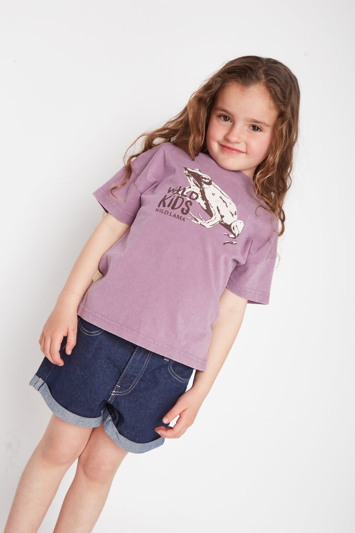 Polera Copiapita Animal Lila Kids