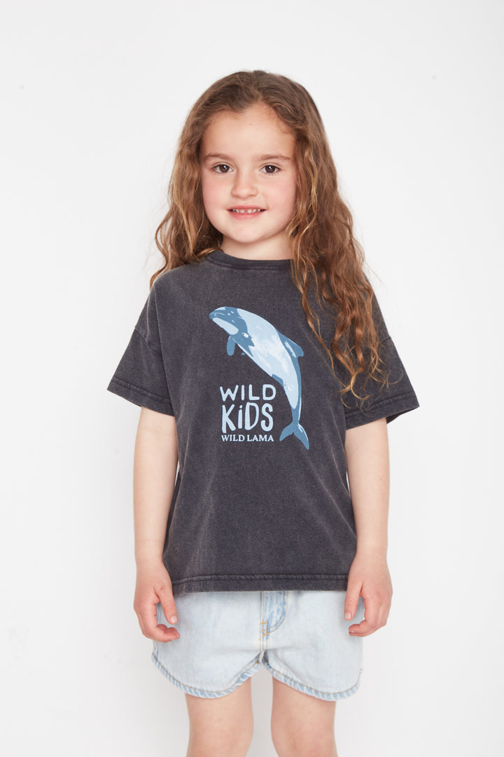 Polera Copiapita Animal Negra Niña
